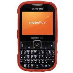 Samsung Compatible Rubberized Snap-on Cover - Red FS-SAR380-RRD