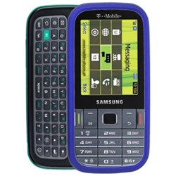 Samsung Compatible Rubberized Snap-on Cover - Blue  FS-SAT379-RBU