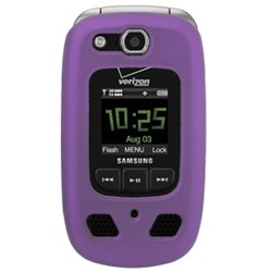 Samsung Compatible Rubberized Snap-on Cover - Purple FS-SAU660-RPP