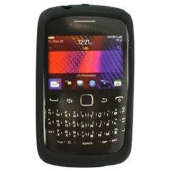 Blackberry Compatible Silicone Skin Cover - Black  ILS-BB9370-BK