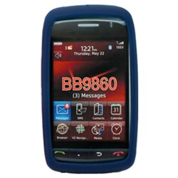 Blackberry Compatible Silicone Skin Cover - Navy Blue  ILS-BB9860-BU