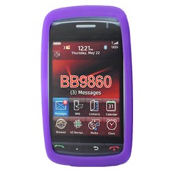 Blackberry Compatible Silicone Skin Cover - Purple  ILS-BB9860-PP