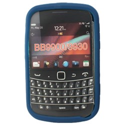 Blackberry Compatible Silicone Skin Cover - Navy Blue  ILS-BB9900-BU