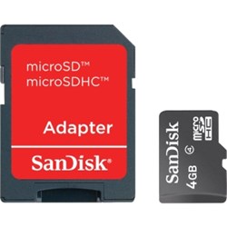 4 GB MicroSD and Adapter  SDSDQM-004G-B35A