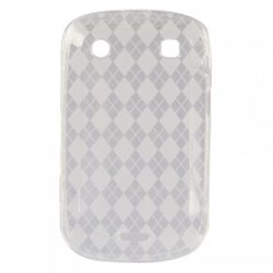 Blackberry Compatible TPU Diamond Pattern Cover - Clear  TPUBB9900CL