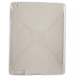 Apple Compatible X Pattern TPU Cover - Clear TPUIPAD2CLX