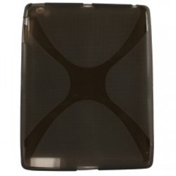 Apple Compatible X Pattern TPU Cover - Smoked TPUIPAD2SMX