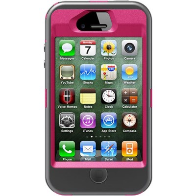 Apple Compatible Otterbox Defender Case and Holster - Pink and Grey  APL2-I4SUN-J2-E4OTR