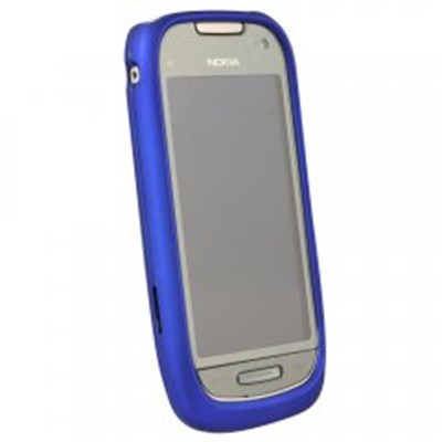 Nokia Compatible Rubberized Protective Cover Case - Dark Blue  C7RUBDKBL