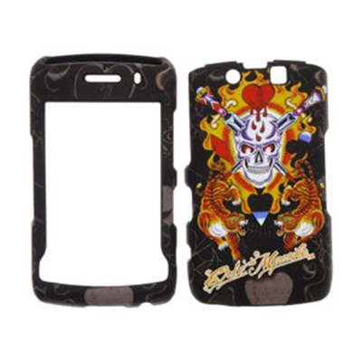 Blackberry Compatible Eric Maaske Snap-On Cover - Double Tiger and Skull ERM-FS-BB9550-011