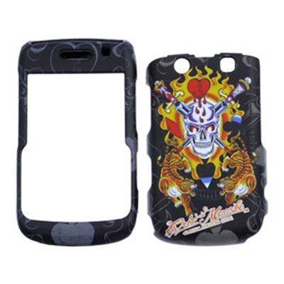 Blackberry Compatible Eric Maaske Snap-On Cover - Double Tiger and Skull ERM-FS-BB9700-011