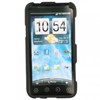 HTC Compatible Rubberized Protective Case Cover - Black  EVO3DRUBBK Image 1