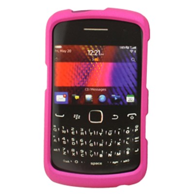 Blackberry Compatible Rubberized Snap-on Cover - Pink FS-BB9370-RPI