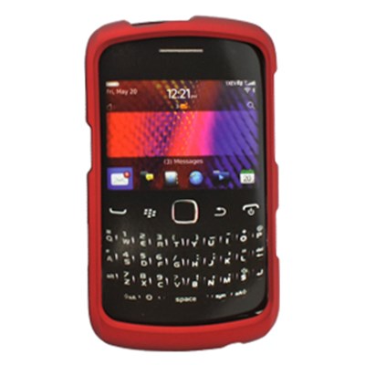 Blackberry Compatible Rubberized Snap-on Cover - Red FS-BB9370-RRD