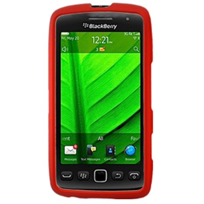 Blackberry Compatible Rubberized Snap-on Cover - Red FS-BB9860-RRD