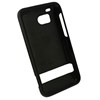 HTC Compatible Rubberized Snap-on Cover - Black FS-HT6400-RBK Image 2