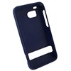 HTC Compatible Rubberized Snap-on Cover - Blue FS-HT6400-RBU Image 2