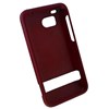 HTC Compatible Rubberized Snap-on Cover - Red FS-HT6400-RRD Image 2