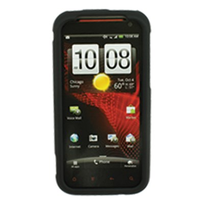 HTC Compatible Rubberized Snap-on Cover - Black FS-HT6425-RBK