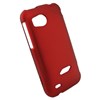 HTC Compatible Rubberized Snap-on Cover - Red FS-HT6425-RRD Image 3