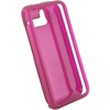 HTC Compatible Rubberized Snap-on Cover - Pink FS-HT7575-RPI Image 2