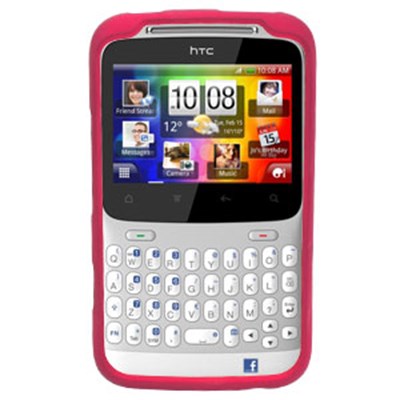 HTC Compatible Rubberized Snap-on Cover - Pink FS-HTCHACHA-RPI