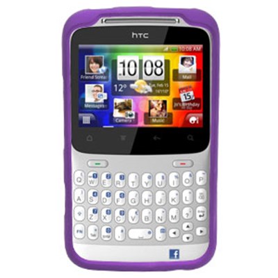 HTC Compatible Rubberized Snap-on Cover - Purple FS-HTCHACHA-RPP