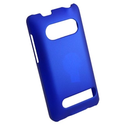 HTC Compatible Rubberized Snap-on Cover - Blue FS-HTEVO4G-RBU
