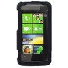 HTC Trophy Rubberized Snap-on Cover - Black
