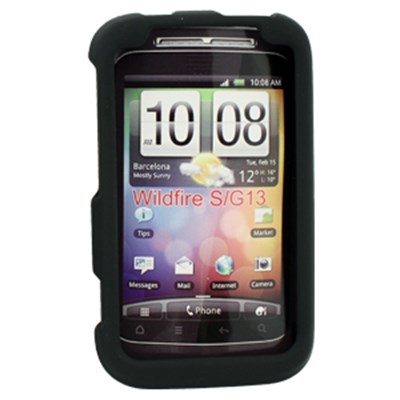 HTC Compatible Rubberized Snap-on Cover - Black FS-HTPG76110-RBK