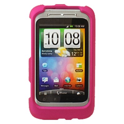 HTC Compatible Rubberized Snap-on Cover - Pink FS-HTPG76110-RPI