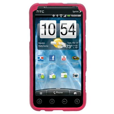 HTC Compatible Rubberized Snap-on Cover - Pink FS-HTPG86100-RPI