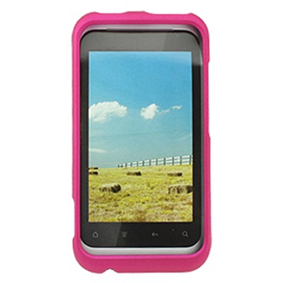 HTC Compatible Rubberized Snap-on Cover - Pink FS-HTPI46110-RPI