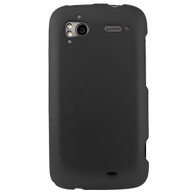 HTC Compatible Rubberized Snap-on Cover - Black FS-HTSENS4G-RBK