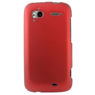 HTC Compatible Rubberized Snap-on Cover - Red FS-HTSENS4G-RRD