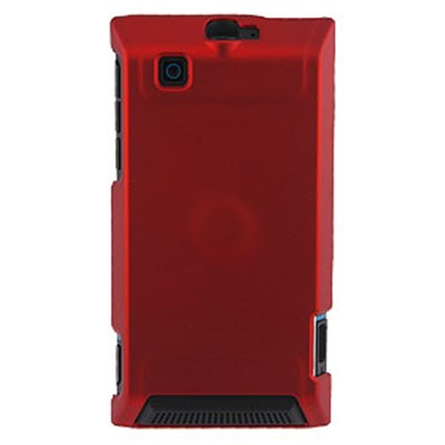 Motorola Compatible Rubberized Snap-on Cover - Red FS-MOA555-RRD