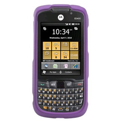 Motorola Compatible Rubberized Snap-on Cover - Purple FS-MOES400-RPP