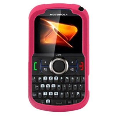 Motorola Compatible Rubberized Snap-on Cover - Pink FS-MOI475-RPI