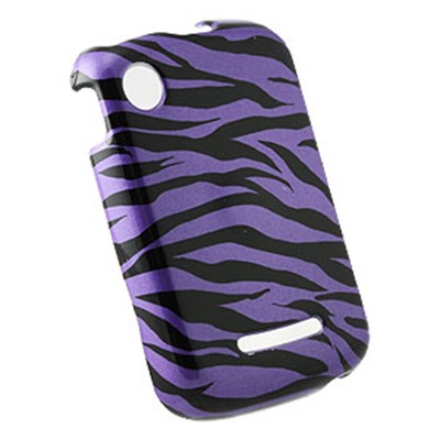 Motorola Compatible Design Snap-on Cover - Purple and Black Zebra  FS-MOQX404-DZ01