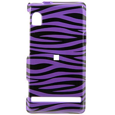 Motorola Compatible Design Snap-on Cover - purple zebra FS-MOSHOLES-D23