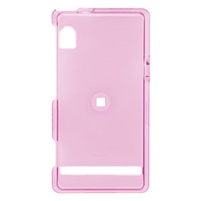 Motorola Compatible Snap-on Cover - transparent pink FS-MOSHOLES-TPI