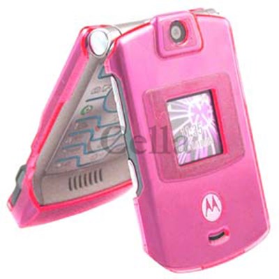Motorola Compatible Snap-on Cover - transparent pink FS-MOV3-TPI