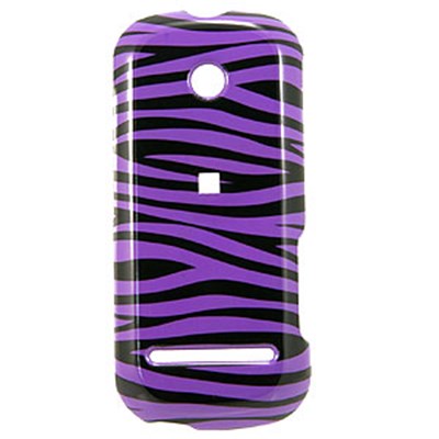Motorola Compatible Design Snap-on Cover - purple zebra FS-MOVE440-D23