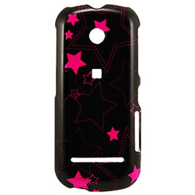Motorola Compatible Design Snap-on Cover - Pink Tracing Star  FS-MOVE440-DY14
