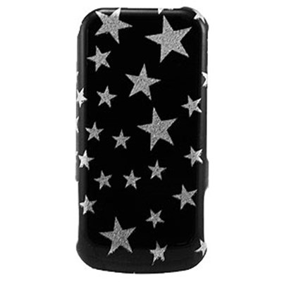 Nextel Compatible Design Snap-on Cover - Silver Stars on Black  FS-NEXI410-DY09