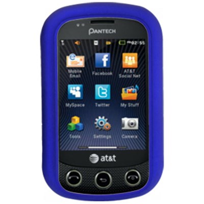 Pantech Compatible Rubberized Snap-on Cover - Blue FS-PNP6010-RBU
