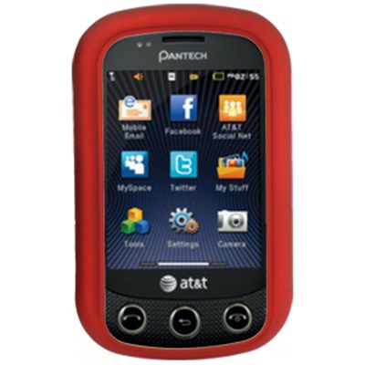 Pantech Compatible Rubberized Snap-on Cover - Red FS-PNP6010-RRD