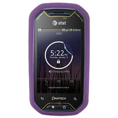 Pantech Compatible Rubberized Snap-on Cover - Purple FS-PNP8000-RPP