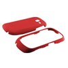Samsung Compatible Rubberized Snap-on Cover - Red FS-SAA187-RRD Image 2
