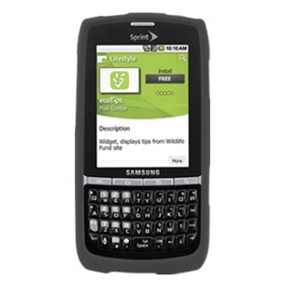 Samsung Compatible Rubberized Snap-on Cover - Black FS-SAM580-RBK